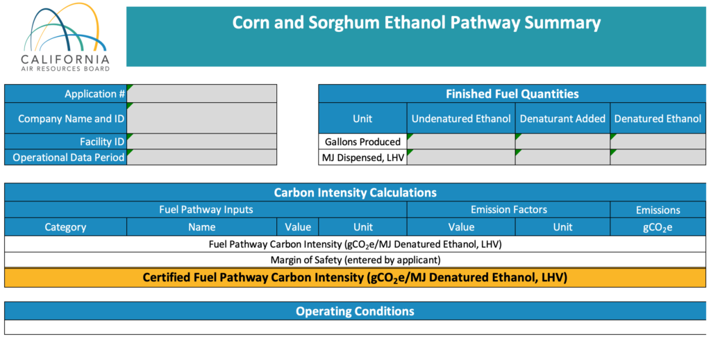 CA-GREET — Low Carbon Fuel Standard modeling tool